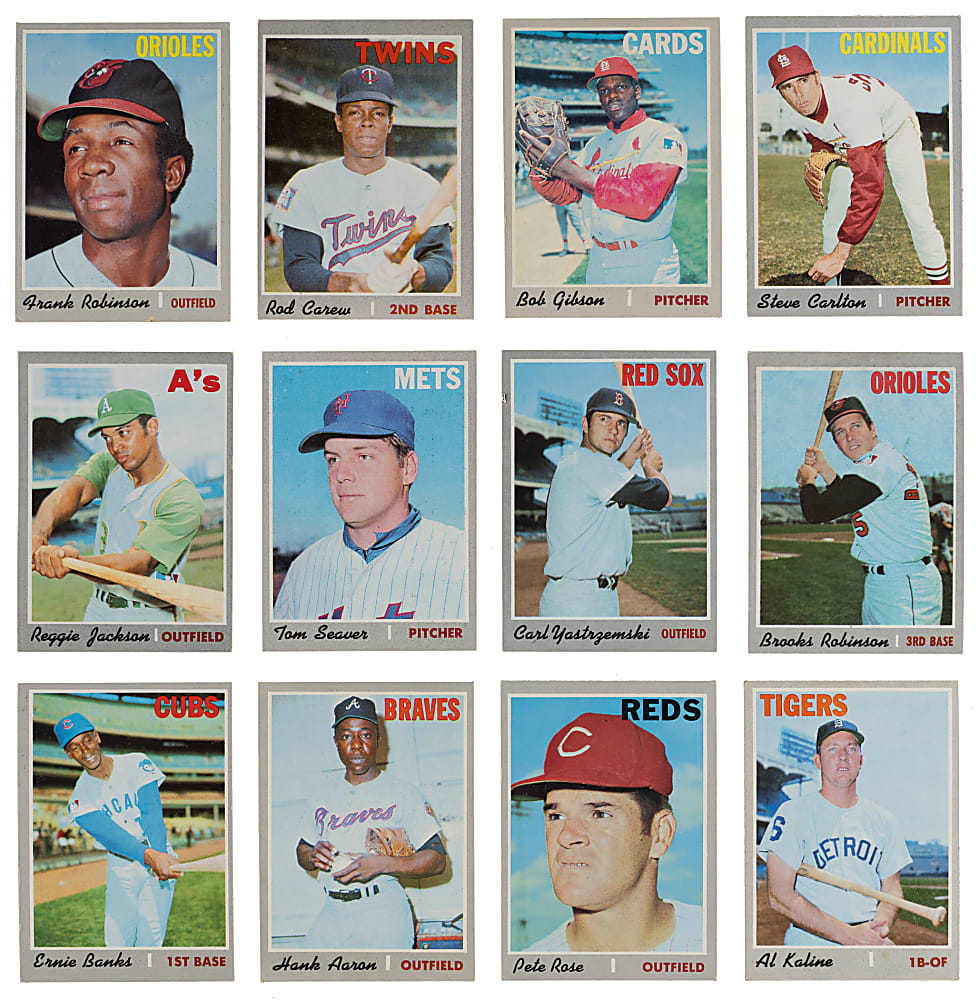1970 Topps Complete Set (720) with (5) PSA Graded Stars Plus (2) Booklet Sets (48) & Scratch-Off Set (24) - (792 Total Cards)