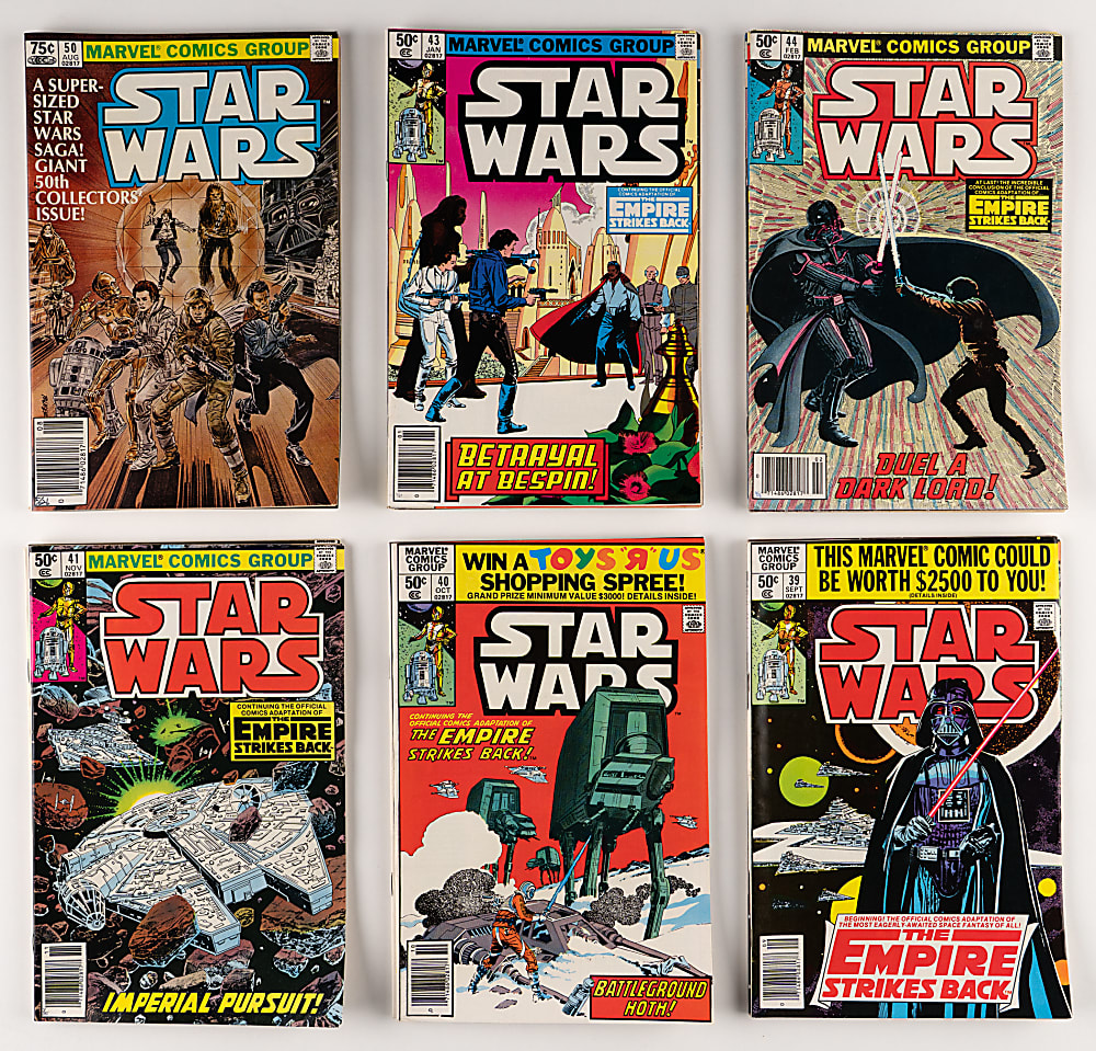 1977-1985 Marvel Comics Star Wars Partial Run (73/110) with #1 First Luke Skywalker & #42 First Boba Fett