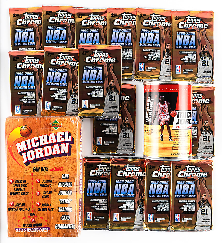 1996-2000 Basketball Unopened Collection (17) with (15) 1999-2000 Topps Chrome Packs