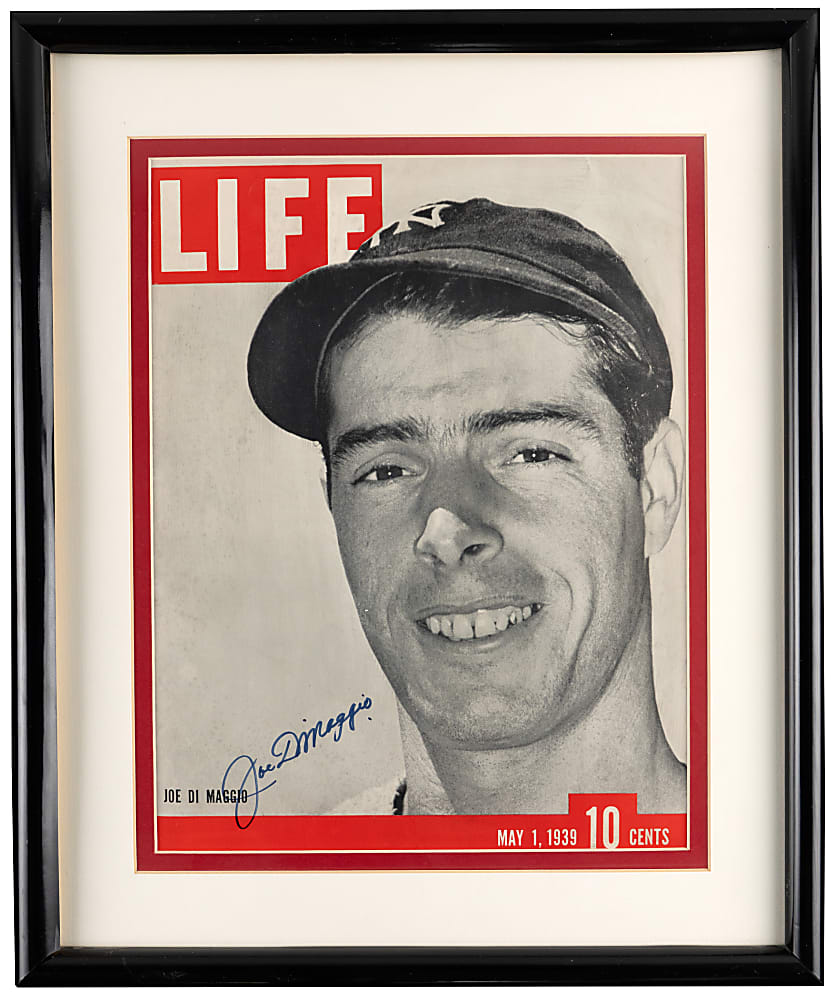 1939 Joe DiMaggio Signed & Framed Life Magazine