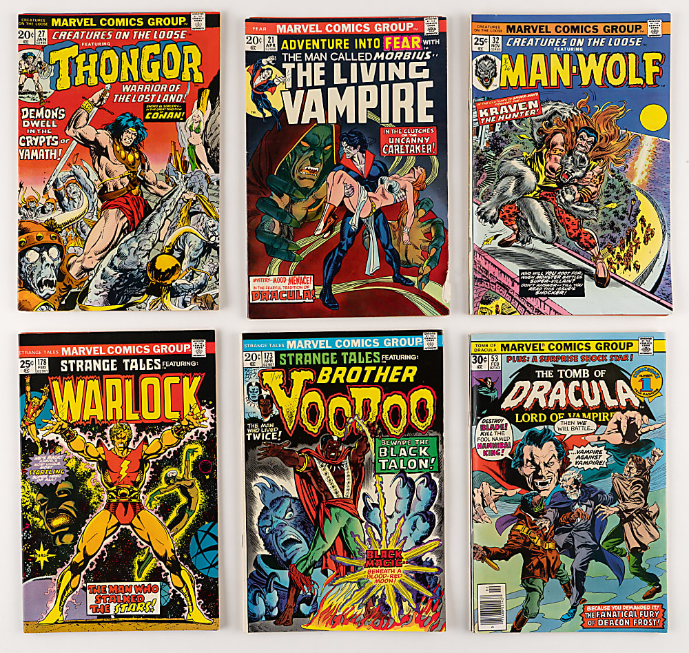 1970s Marvel Horror/Monster Comic Book Collection (92) with Werewolf by Night #1