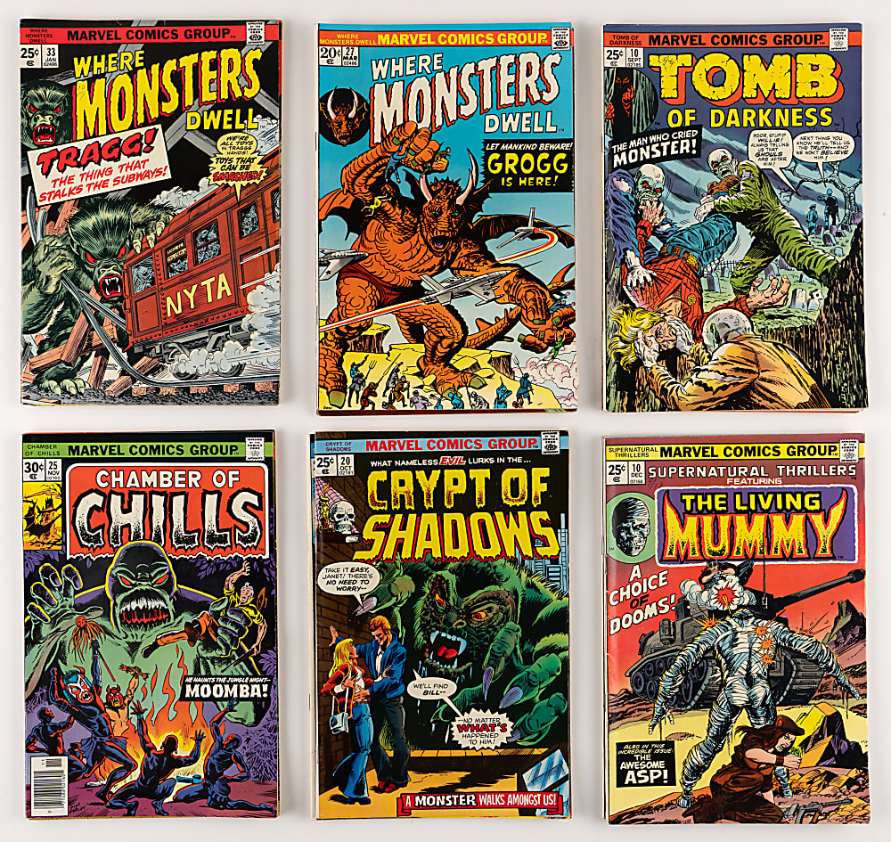 1970s Marvel Horror/Monster Comic Book Collection (92) with Werewolf by Night #1