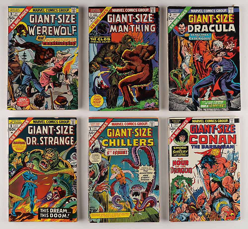 1974-1975 Marvel Comics Giant-Size Issues (30) with Spider-Man #1, X-Men #2 & Chillers #1 First Lilith