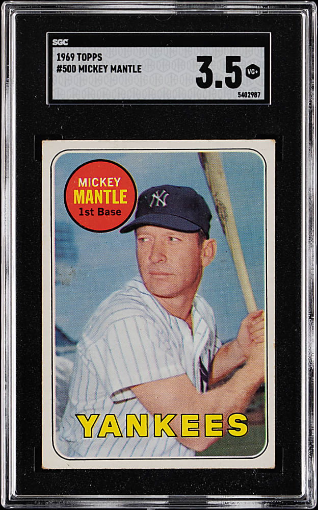 1969 Topps #500 Mickey Mantle SGC VG+ 3.5