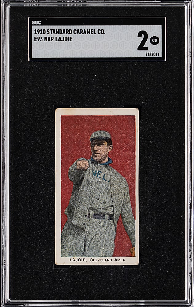 1910 E93 Standard Caramel Nap Lajoie SGC GOOD 2