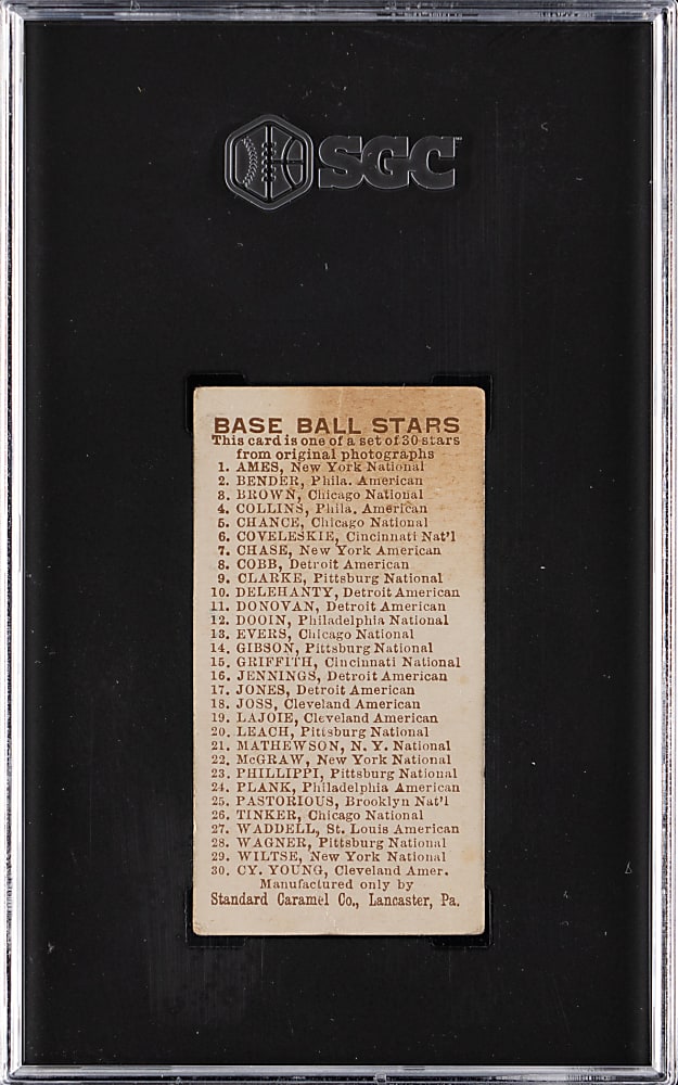 1910 E93 Standard Caramel Nap Lajoie SGC GOOD 2