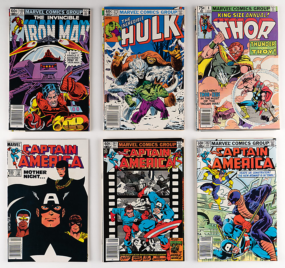 1970s-1980s Marvel Comics Avengers Hero Collection (120+) with Incredible Hulk #271 First Rocket Racoon & Thor #337 First Beta Ray Bill