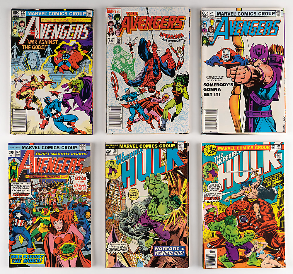 1970s-1980s Marvel Comics Avengers Hero Collection (120+) with Incredible Hulk #271 First Rocket Racoon & Thor #337 First Beta Ray Bill