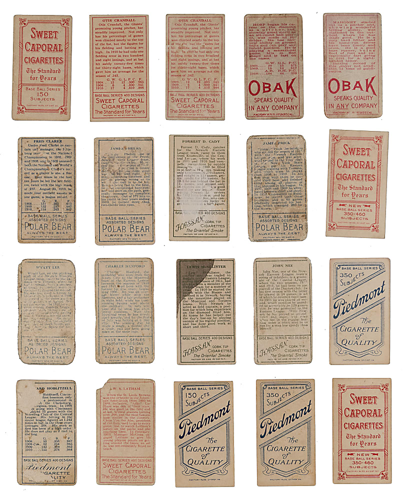 1909-1912 Baseball Tobacco Card Collection (59) with Fred Clarke