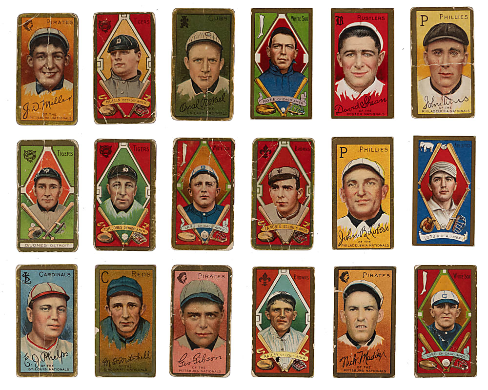 1909-1912 Baseball Tobacco Card Collection (59) with Fred Clarke