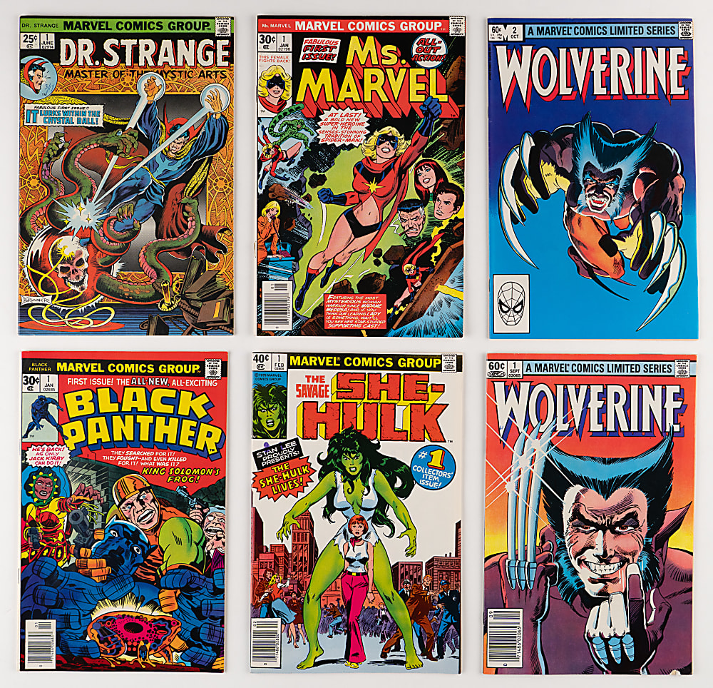 1970s-2010s Marvel Comics Treasure Chest Collection (270+) with Wolverine #1, Black Panther #1, Ms. Marvel #1, Doctor Strange #1 & Savage She-Hulk #1