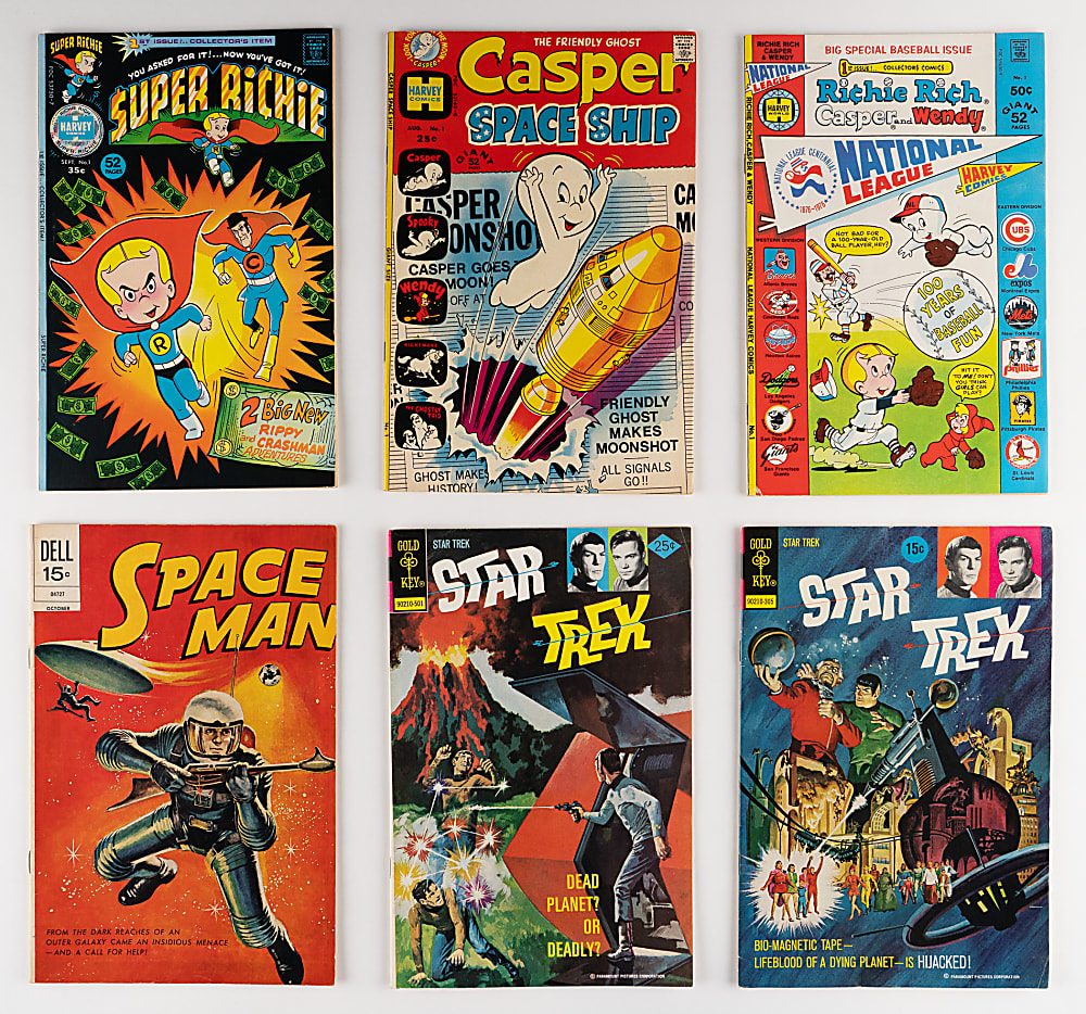 1970s Gold Key/Atlas/Charlton/Harvey Comic Book Treasure Chest (180) with Star Trek & Richie Rich