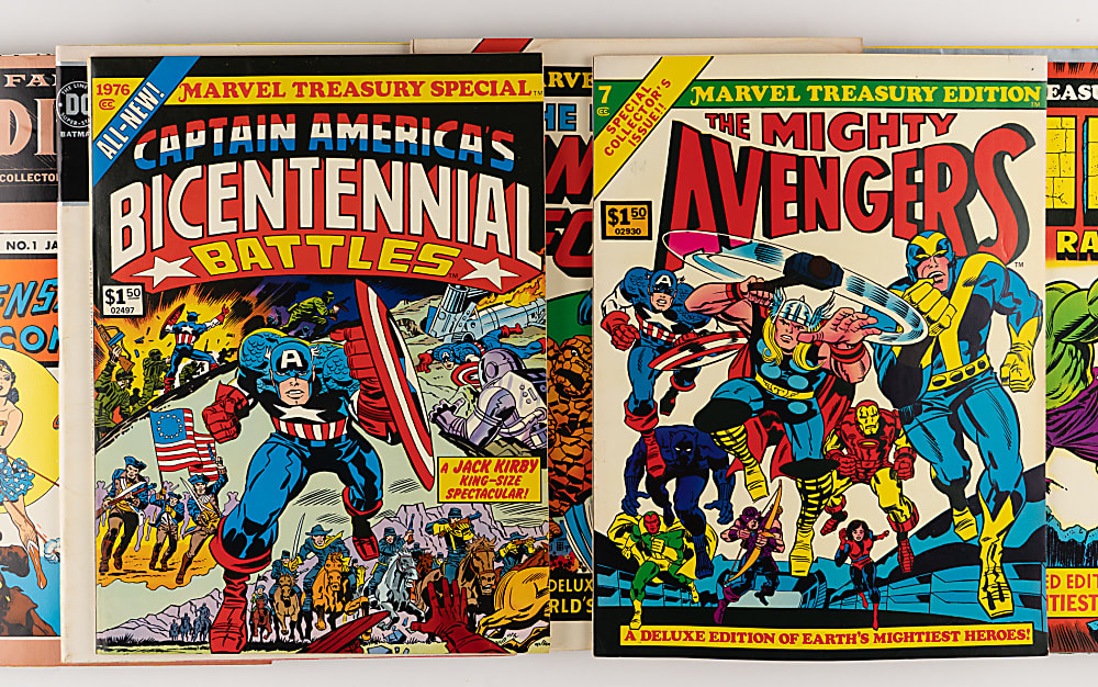 1970s-1980s Marvel/DC Oversized Comic Collection (69) with Star Wars & Superman Versus Ali
