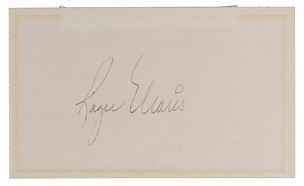 Roger Maris Signed Index Card