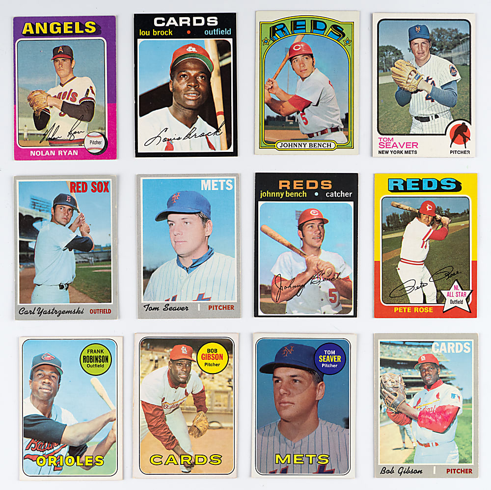 1969-1982 Topps Hall of Fame & Superstar Collection (61) with (8) Ryan, (3) Mays, (2) Aaron & (2) Clemente