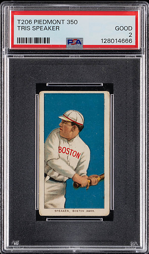 1909-1911 T206 White Border Tris Speaker PSA GOOD 2