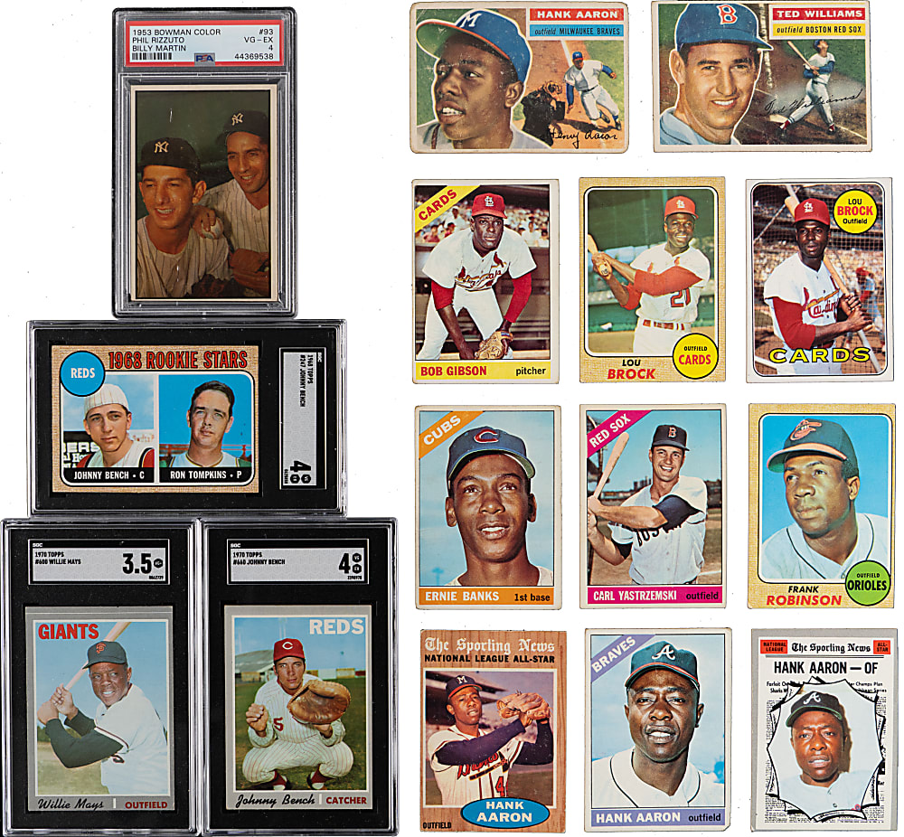 1953-1972 Baseball Singles Collection (430) with (50+) Hall of Famers Including (4) Graded Keys & 1966 Topps Partial Set (308/598) - Loaded!