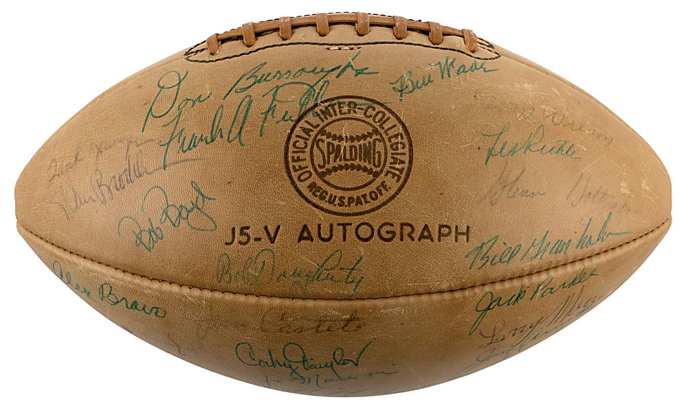 1957 Los Angeles Rams Team-Signed Football with (35) Signatures Including Norm Van Brocklin, Les Richter & Crazy Legs Hirsch