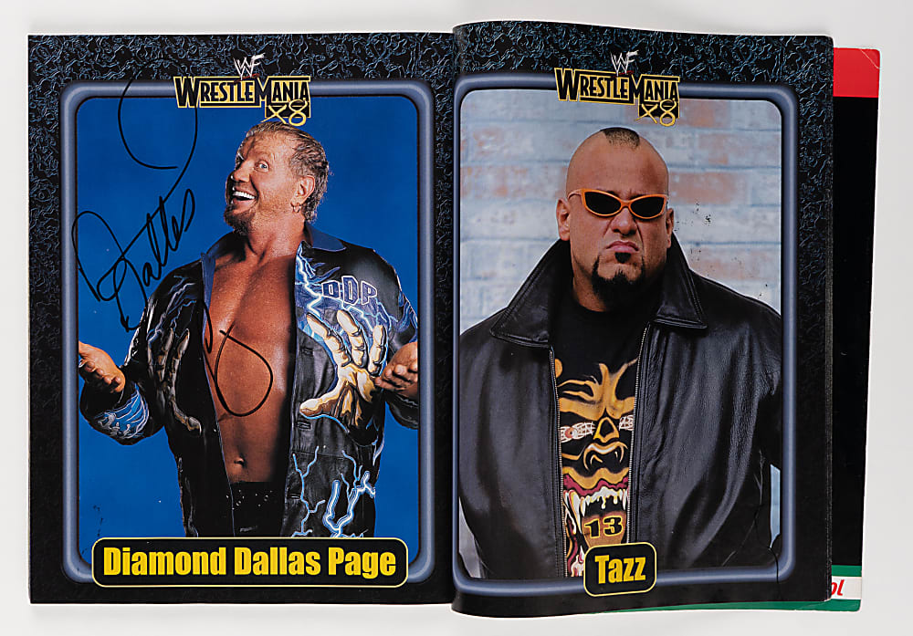 2002 Wrestlemania X8 Multi-Signed Program with (45) Signatures Including Vince McMahon, The Undertaker, Chris Benoit, Brock Lesnar, Kurt Angle - Loaded!