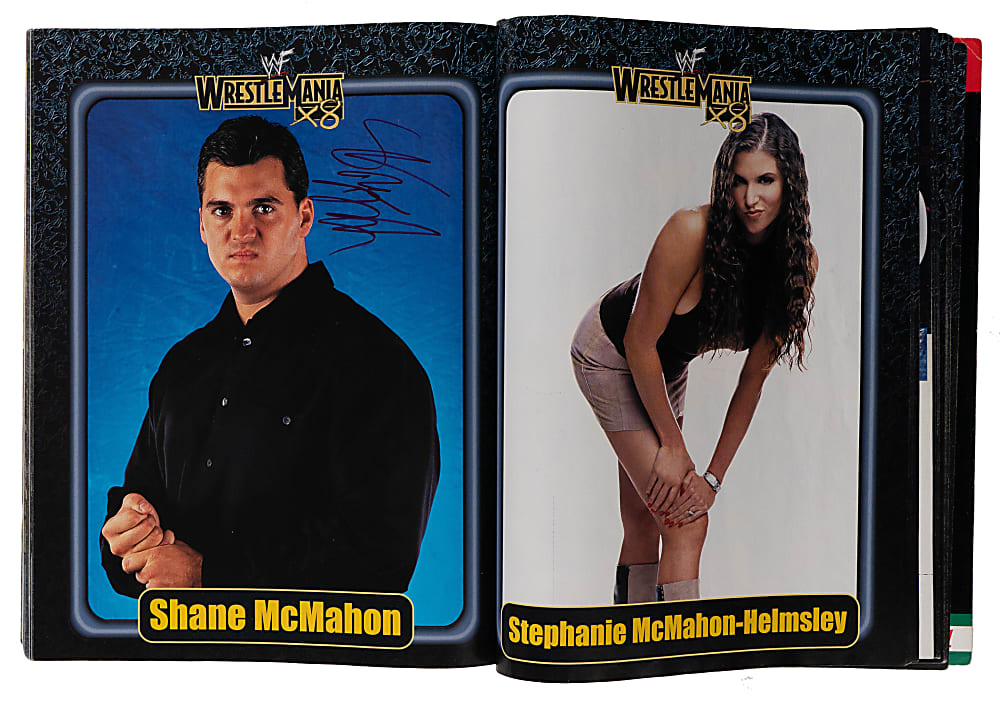 2002 Wrestlemania X8 Multi-Signed Program with (45) Signatures Including Vince McMahon, The Undertaker, Chris Benoit, Brock Lesnar, Kurt Angle - Loaded!