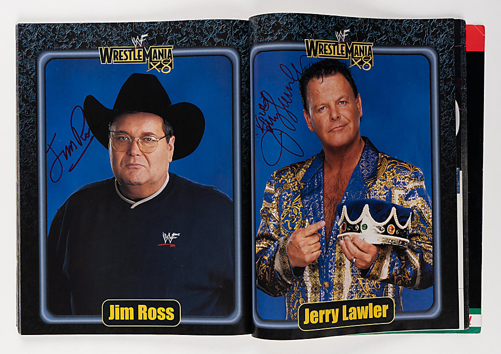 2002 Wrestlemania X8 Multi-Signed Program with (45) Signatures Including Vince McMahon, The Undertaker, Chris Benoit, Brock Lesnar, Kurt Angle - Loaded!