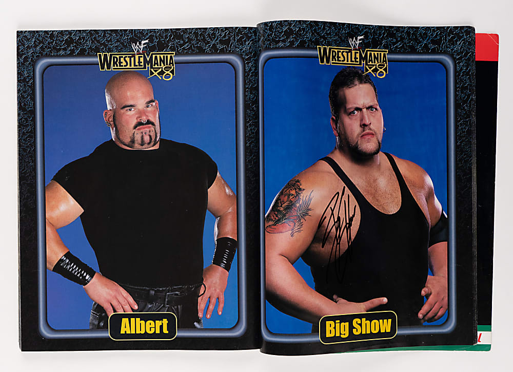 2002 Wrestlemania X8 Multi-Signed Program with (45) Signatures Including Vince McMahon, The Undertaker, Chris Benoit, Brock Lesnar, Kurt Angle - Loaded!