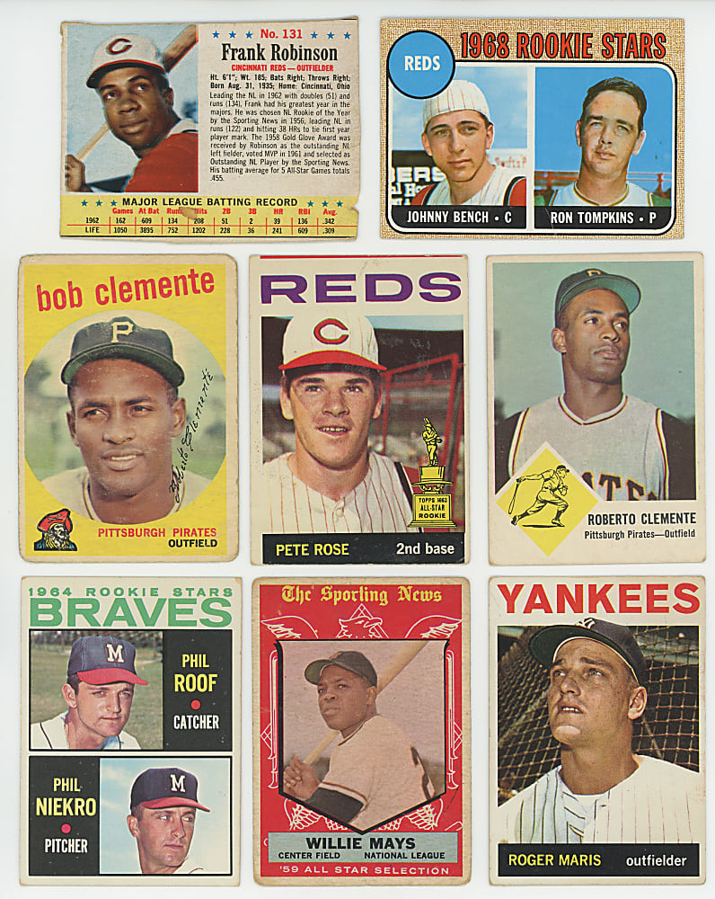 1959-1968 Baseball Singles Collection (179) with (19) Hall of Famers Including 1968 Topps Johnny Bench Rookie
