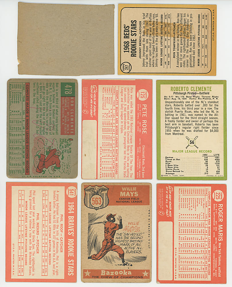1959-1968 Baseball Singles Collection (179) with (19) Hall of Famers Including 1968 Topps Johnny Bench Rookie