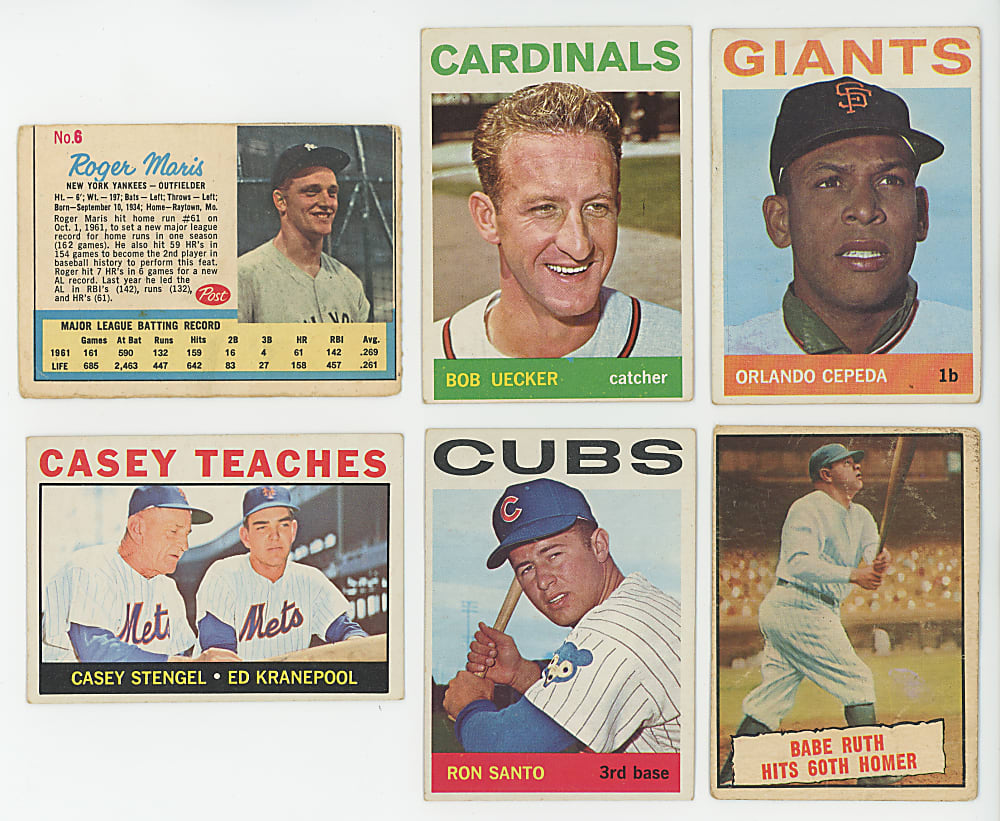 1959-1968 Baseball Singles Collection (179) with (19) Hall of Famers Including 1968 Topps Johnny Bench Rookie