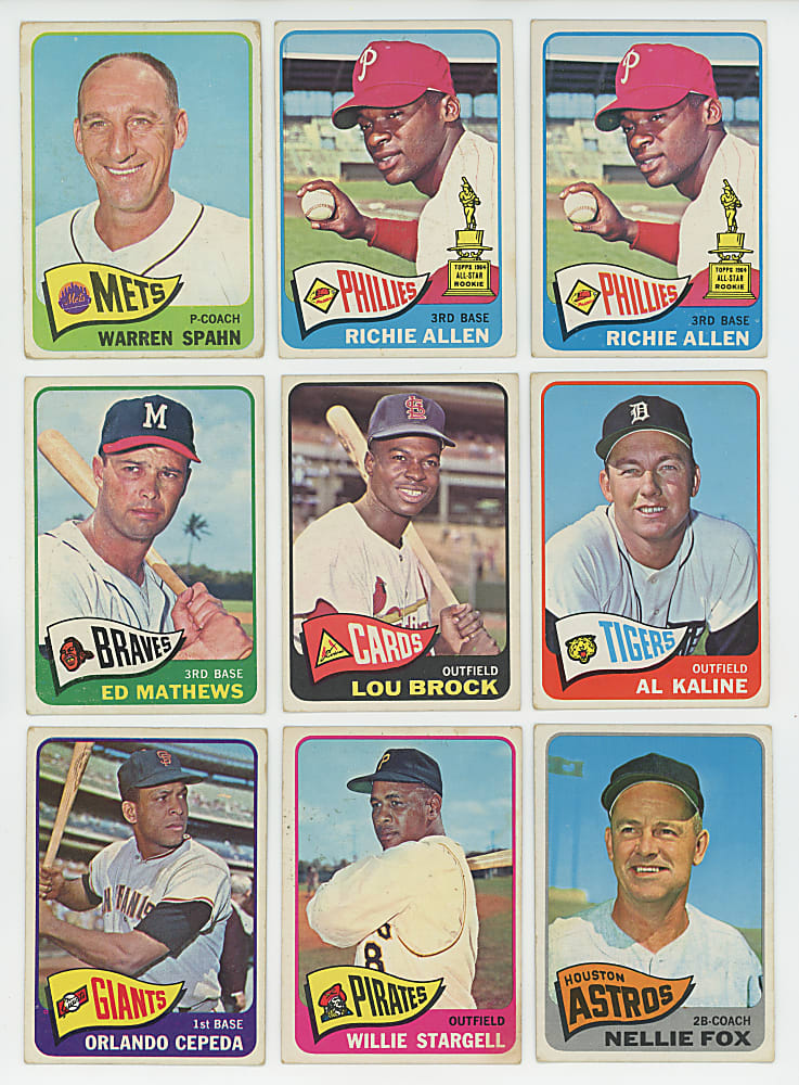 1965 Topps Collection (600+) with Partial Set (409/598) & Several Hall of Famers