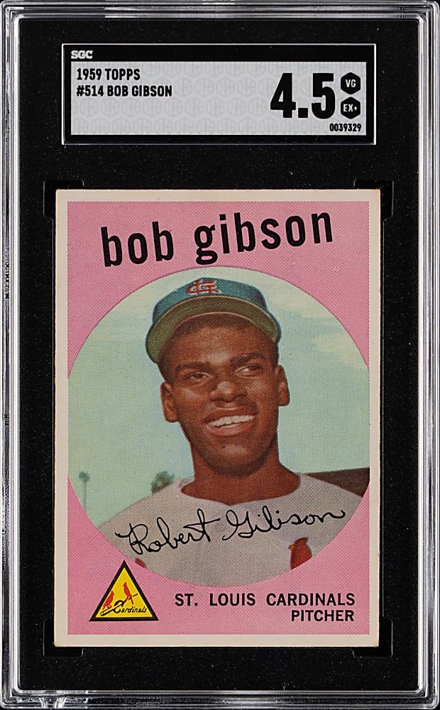 1959 Topps #514 Bob Gibson Rookie High Number SGC VG/EX+ 4.5