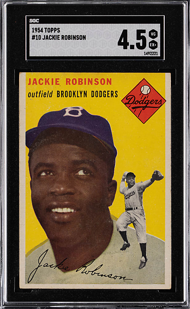 1954 Topps #10 Jackie Robinson SGC VG/EX+ 4.5