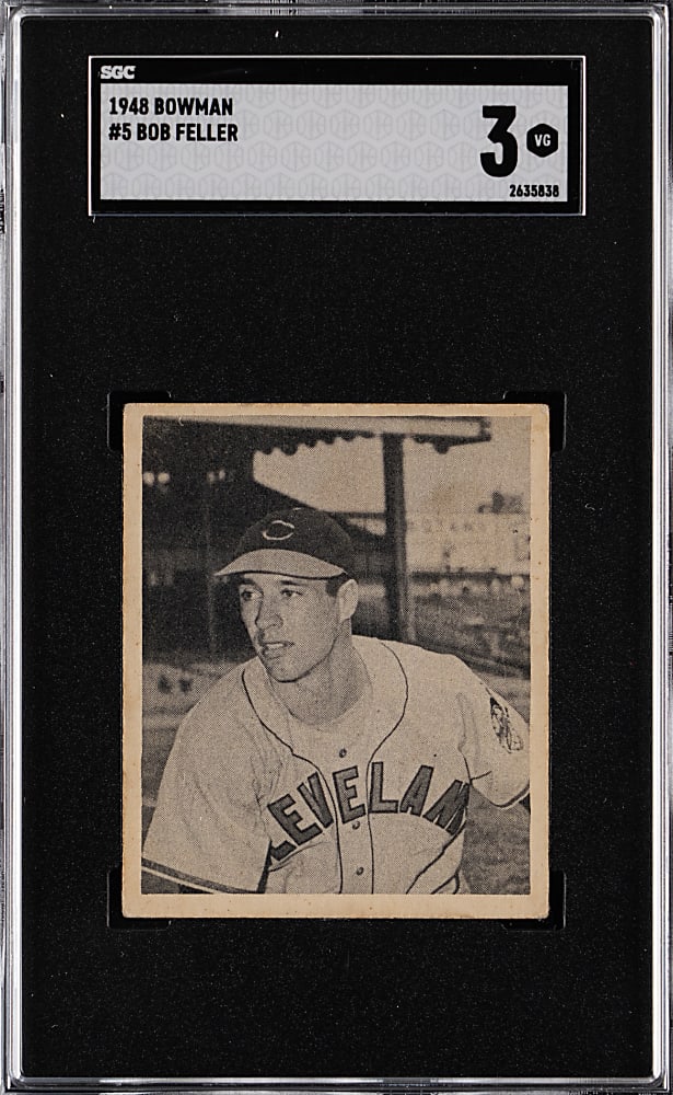 1948 Bowman #5 Bob Feller SGC VG 3