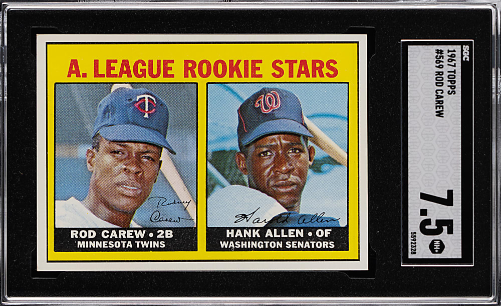 1967 Topps #569 Rod Carew Rookie High Number SGC NM+ 7.5