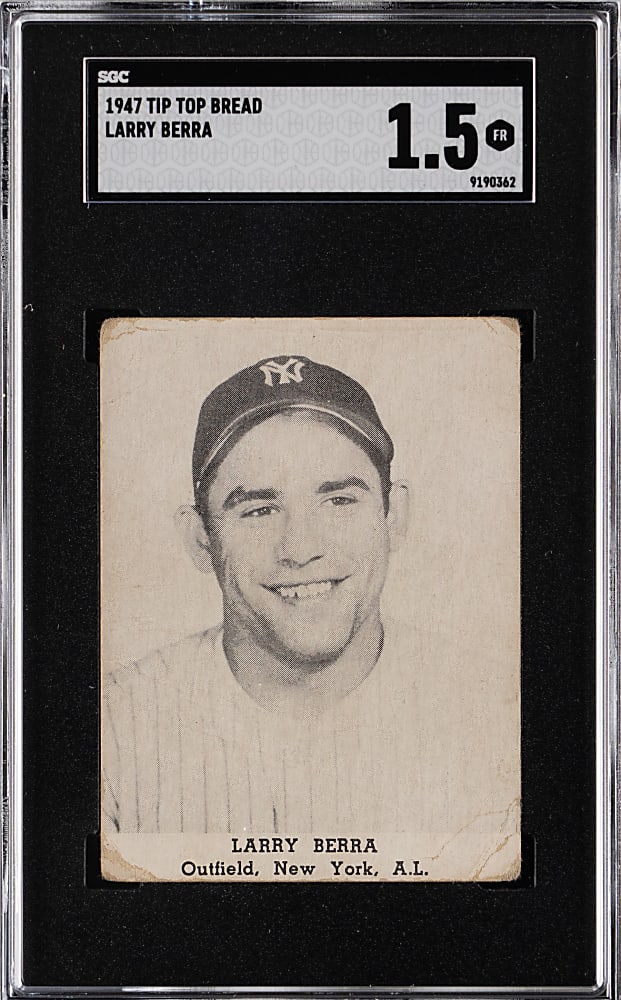 1947 Tip Top Bread Larry "Yogi" Berra Rookie SGC FAIR 1.5