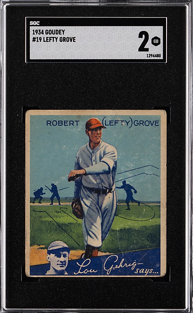 1934 Goudey #19 Lefty Grove SGC GOOD 2
