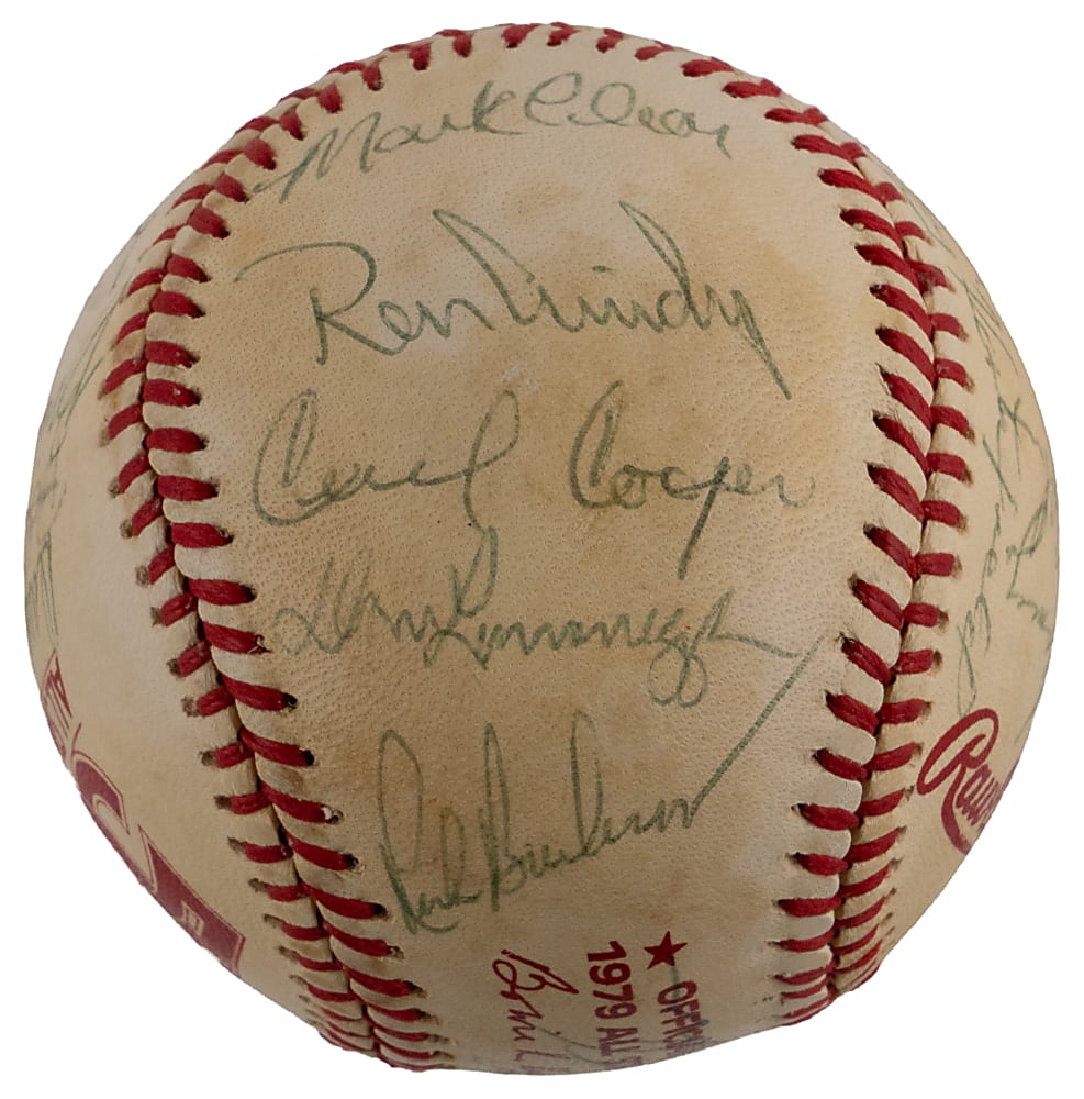 1979 American League All-Stars Team-Signed 50th Anniversary OASG/Kuhn Baseball with (20) Signatures Including Ryan, Rice, Lopez Plus Full PSA LOA