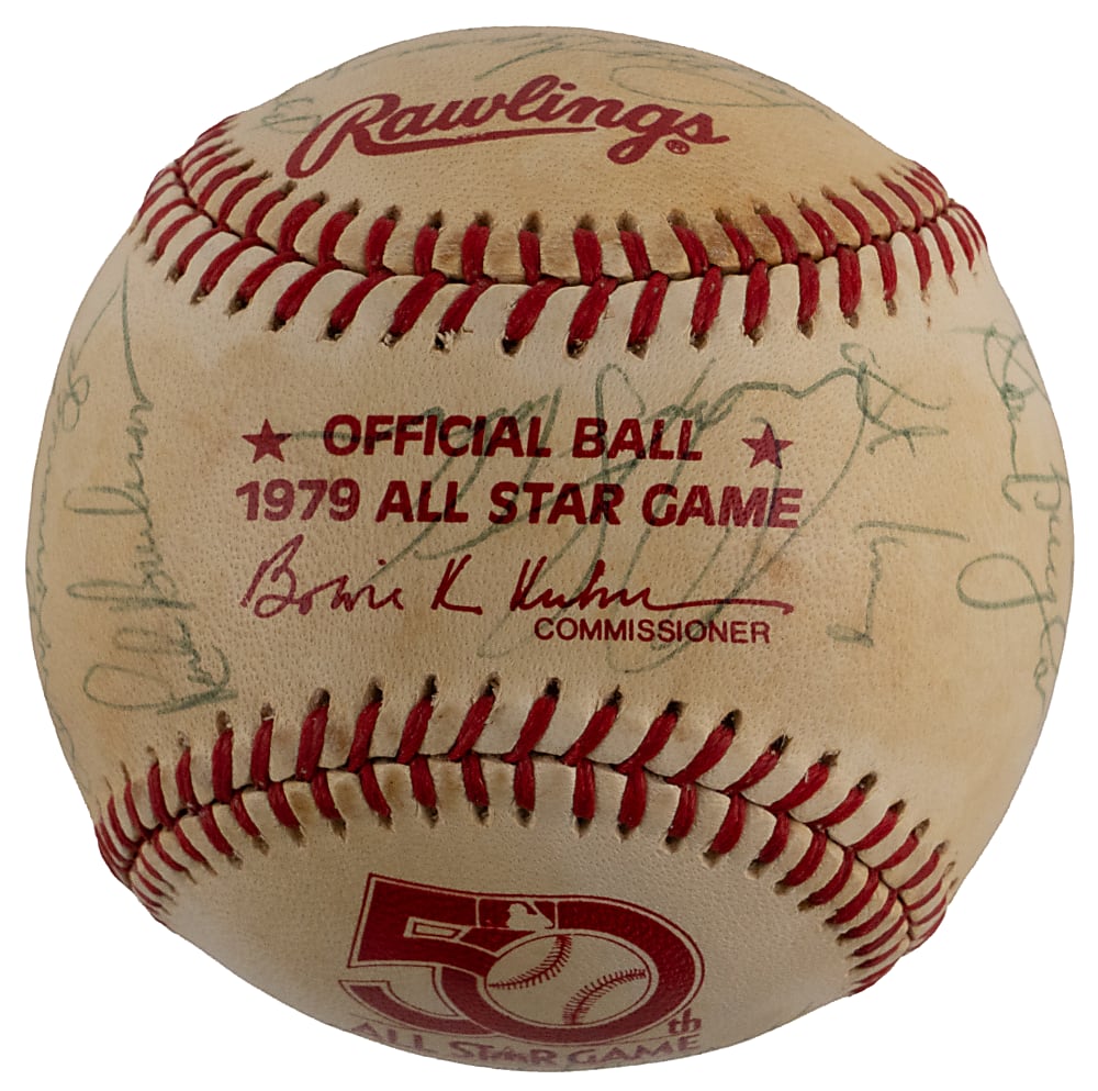 1979 American League All-Stars Team-Signed 50th Anniversary OASG/Kuhn Baseball with (20) Signatures Including Ryan, Rice, Lopez Plus Full PSA LOA