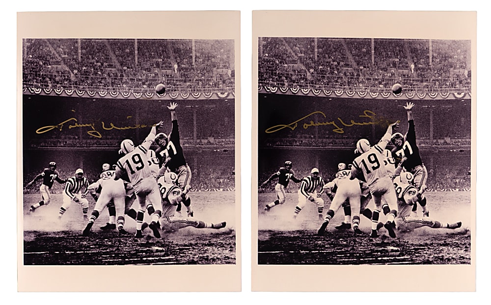 Johnny Unitas Single-Signed Photos (11)
