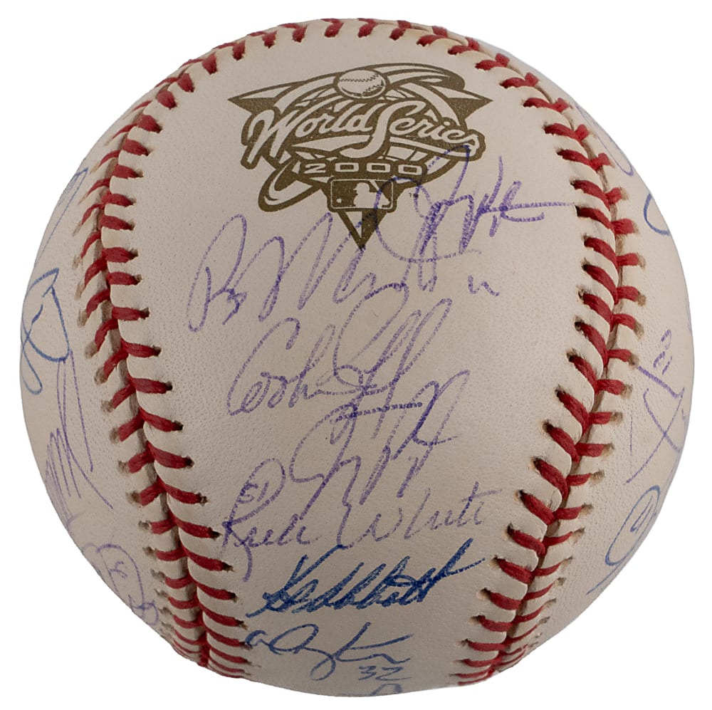 2000 National League Champions New York Mets Team-Signed Official World Series Baseball with (19) Signatures Plus Full PSA LOA