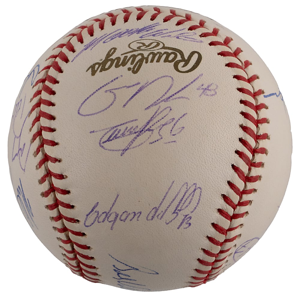 2000 National League Champions New York Mets Team-Signed Official World Series Baseball with (19) Signatures Plus Full PSA LOA