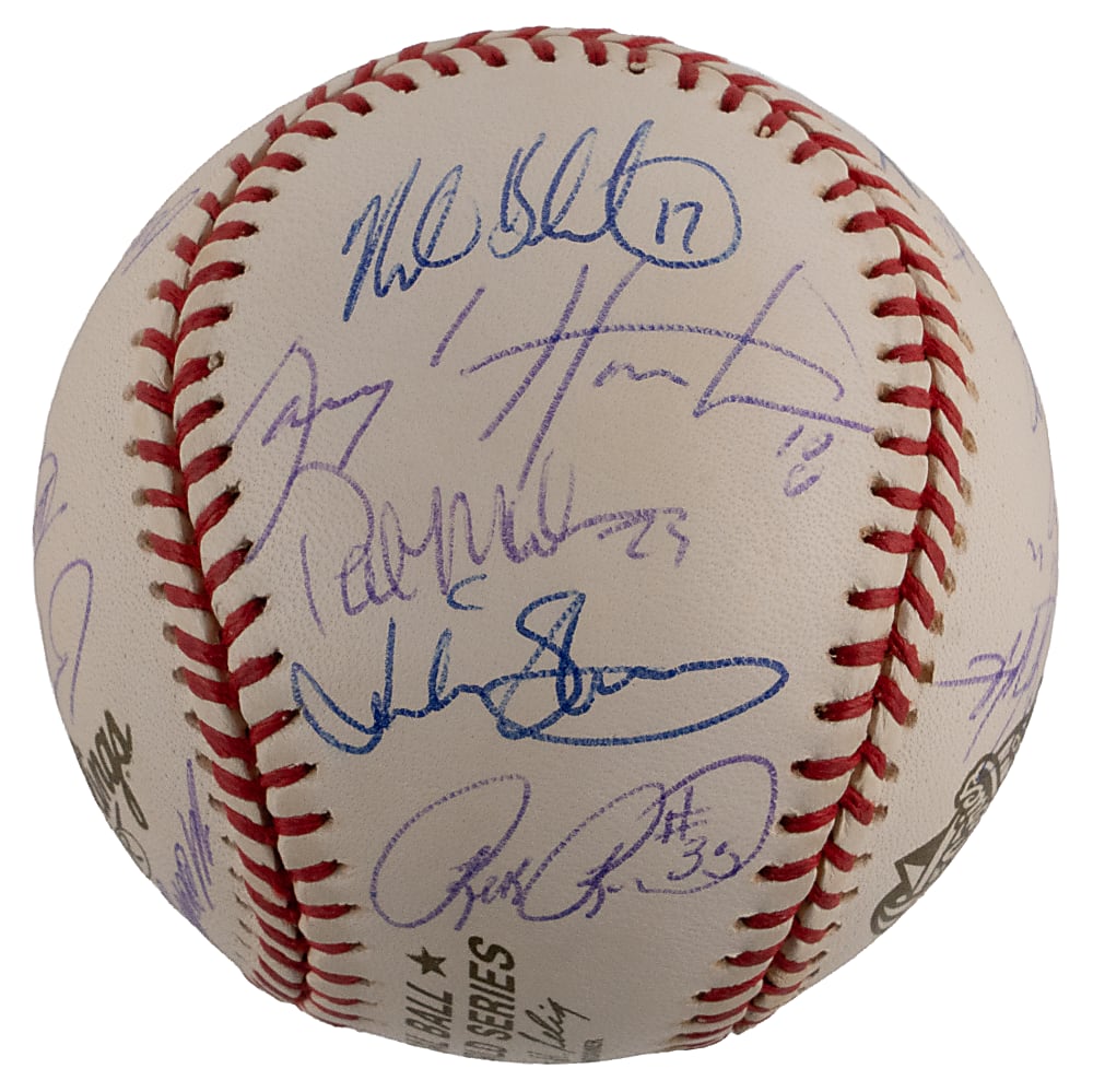 2000 National League Champions New York Mets Team-Signed Official World Series Baseball with (19) Signatures Plus Full PSA LOA