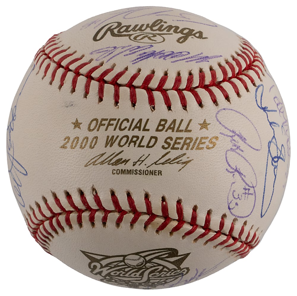 2000 National League Champions New York Mets Team-Signed Official World Series Baseball with (19) Signatures Plus Full PSA LOA
