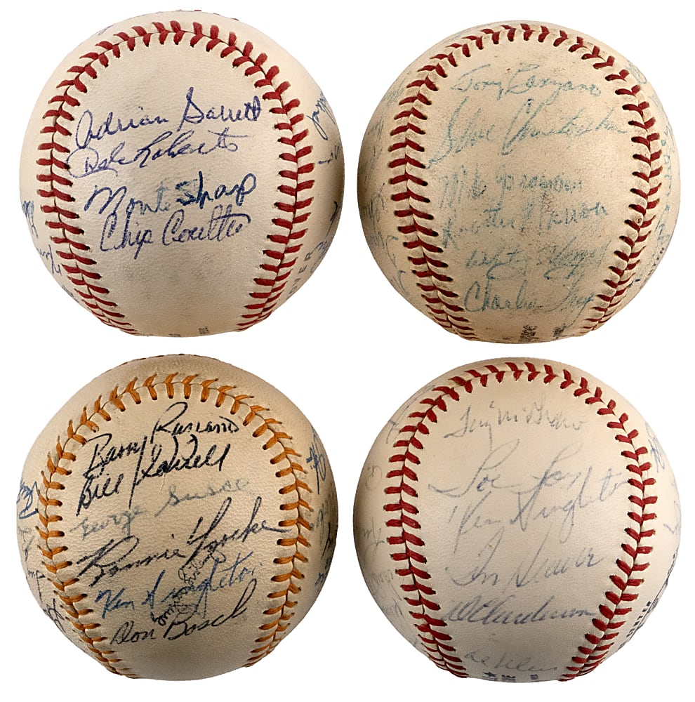 1968-1970 New York Mets & Affiliate Team-Signed Baseballs (4)