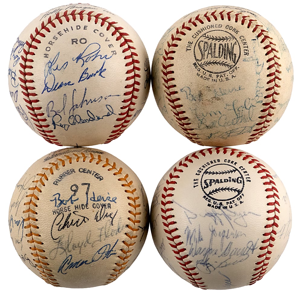 1968-1970 New York Mets & Affiliate Team-Signed Baseballs (4)