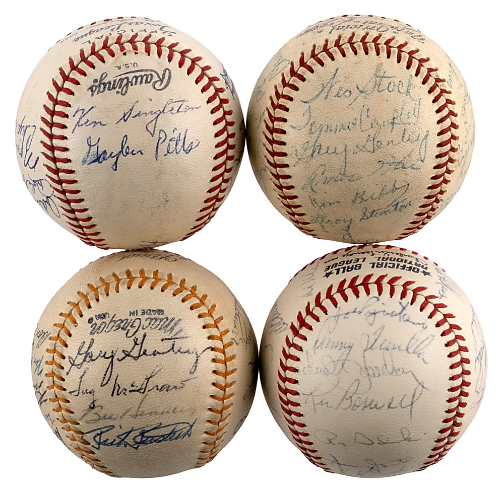 1968-1970 New York Mets & Affiliate Team-Signed Baseballs (4)