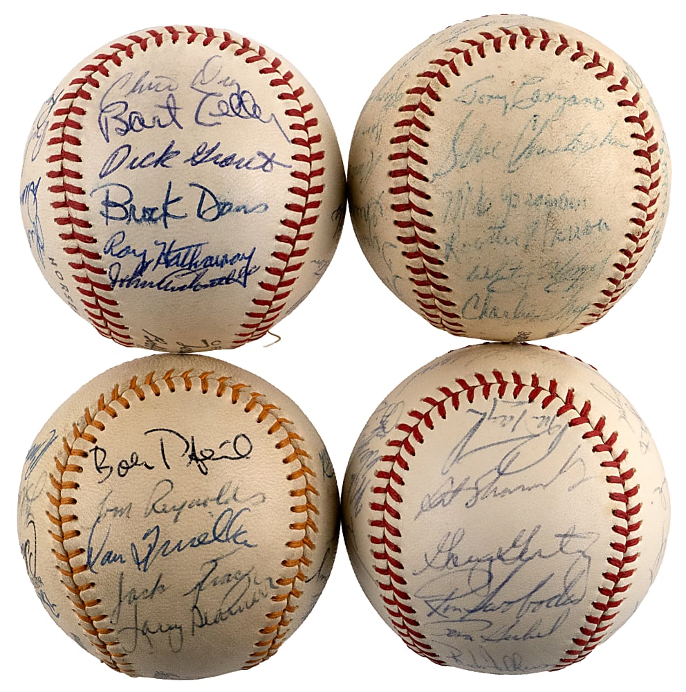 1968-1970 New York Mets & Affiliate Team-Signed Baseballs (4)