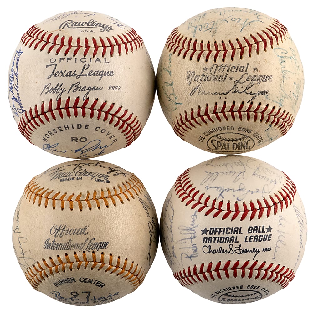 1968-1970 New York Mets & Affiliate Team-Signed Baseballs (4)