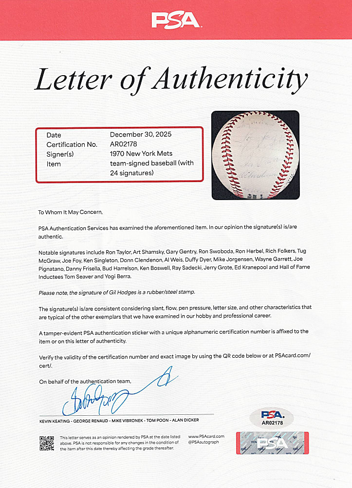 1968-1970 New York Mets & Affiliate Team-Signed Baseballs (4)