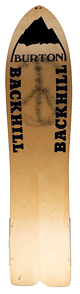 Circa 1984 Burton Snowboards Handmade Backhill Snowboard with Original Fins/Straps - Clean Early Production Board!